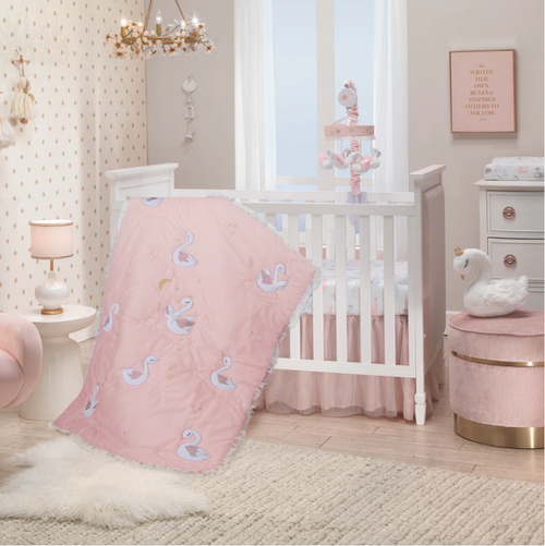 3-Piece Bedding | Pink Swan