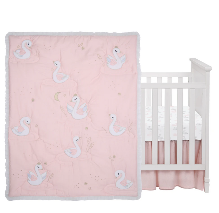 3-Piece Bedding | Pink Swan