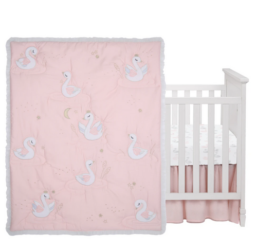 3-Piece Bedding | Pink Swan
