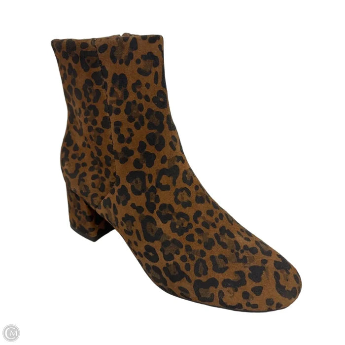 Alida Boots Ankle Block Heels By Blondo In Animal Print, Size: 7