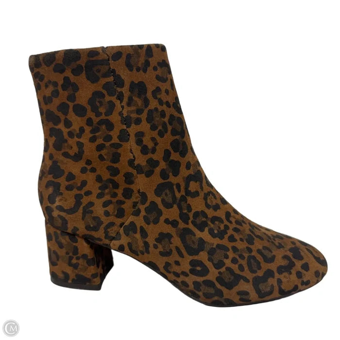 Alida Boots Ankle Block Heels By Blondo In Animal Print, Size: 7