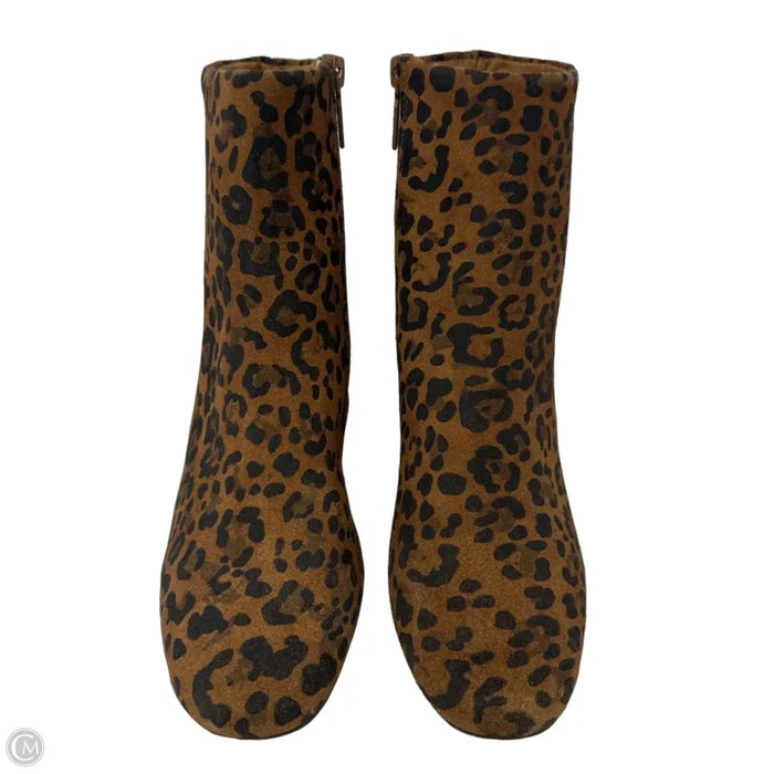 Alida Boots Ankle Block Heels By Blondo In Animal Print, Size: 7