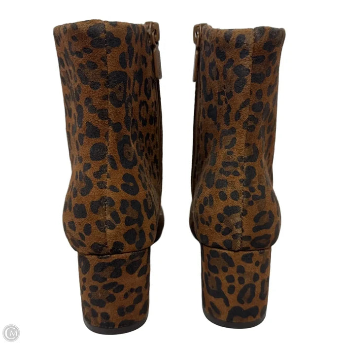 Alida Boots Ankle Block Heels By Blondo In Animal Print, Size: 7