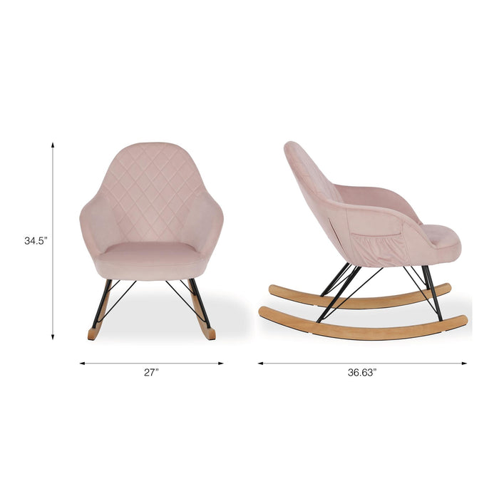 Amalie Rocker Chair | Pink