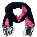 Black Velvet Pink Lined Shawl