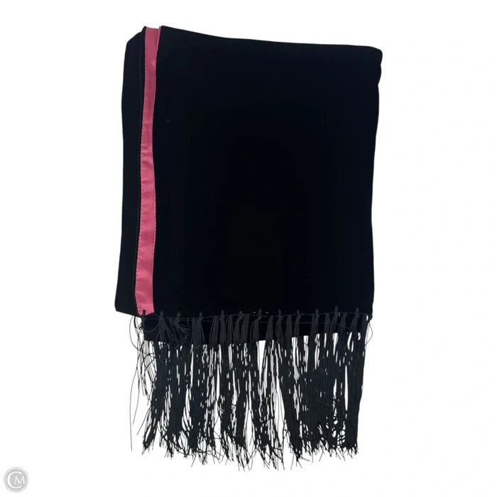 Black Velvet Pink Lined Shawl