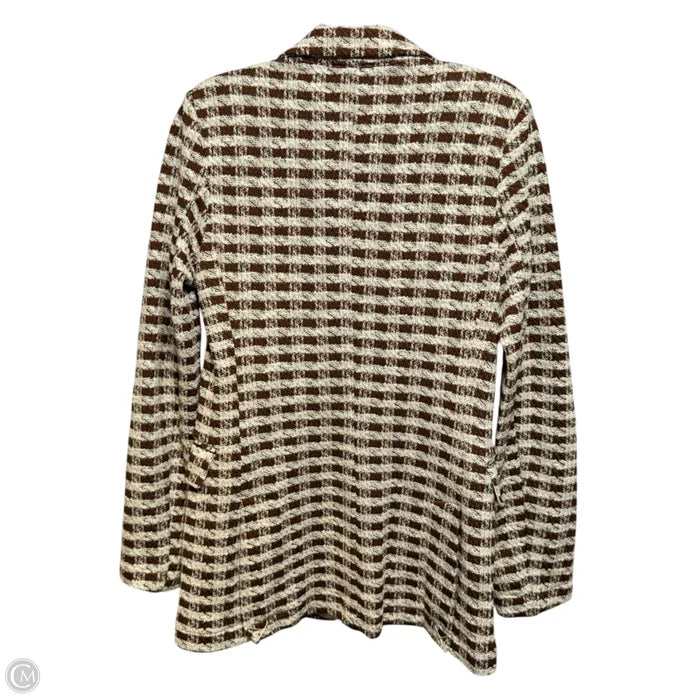 Blazer By Dolan Left Coast In Brown & Cream, Size: Xs