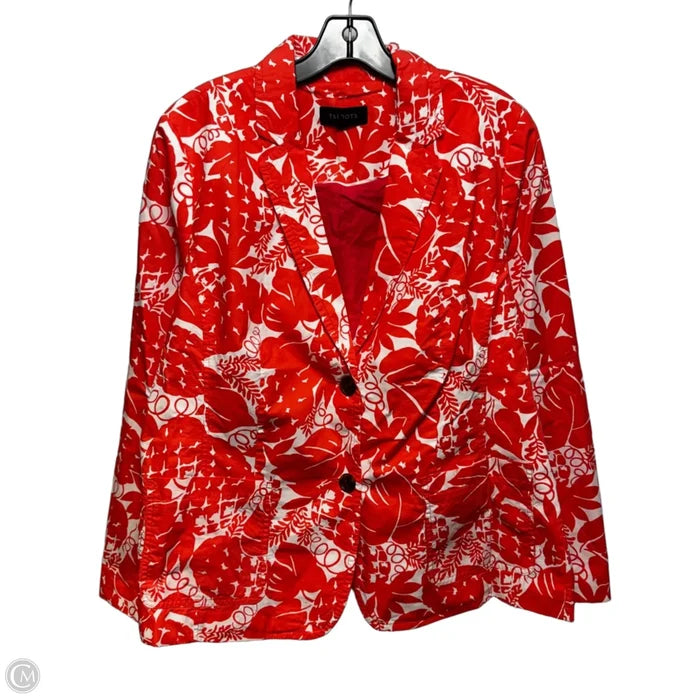 Blazer By Talbots In Cream & Orange, Size: 16