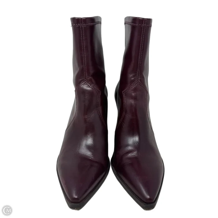 Boots Ankle Heels By Vince Camuto In Maroon, Size: 8