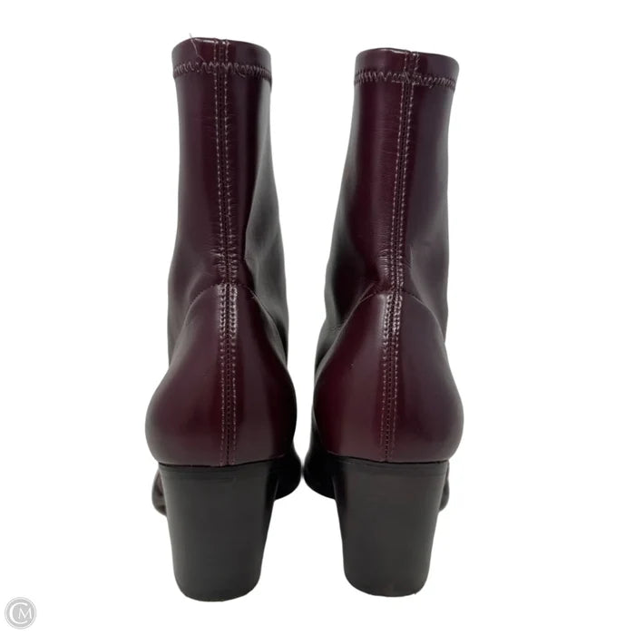 Boots Ankle Heels By Vince Camuto In Maroon, Size: 8
