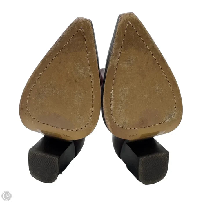 Boots Ankle Heels By Vince Camuto In Maroon, Size: 8