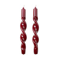 Broste Copenhagen - Twist Glossy Kerzen | burgundy