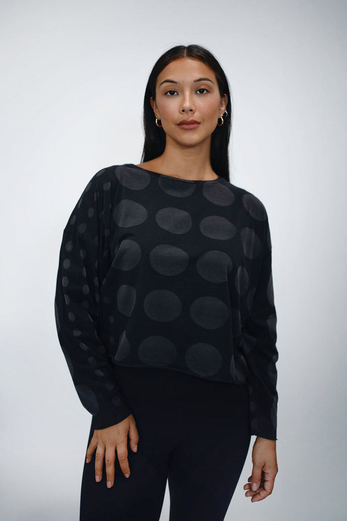 Circles Mini Luxury Boxy Tee - Black