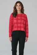 Circles Mini Luxury Boxy Tee - Chili