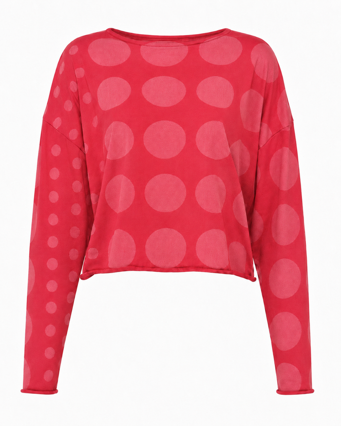 Circles Mini Luxury Boxy Tee - Chili