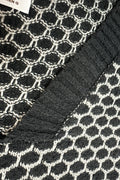 Cotton Bee Hive Sweater Vest - Obsidian/Heather