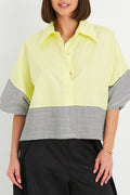 Cotton Campy Shirt - Citron/Stripe