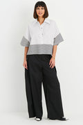 Cotton Campy Shirt - White/Stripe