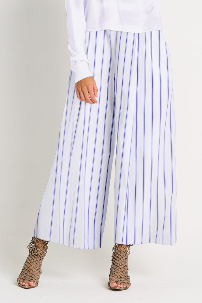 Cotton Flood Pants - Nautical Stripe