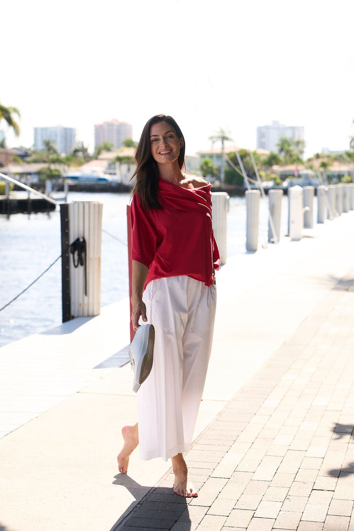 Cotton Flood Pants - White