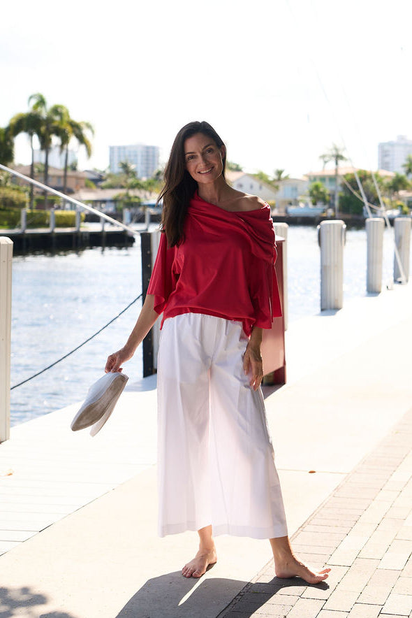 Cotton Flood Pants - White