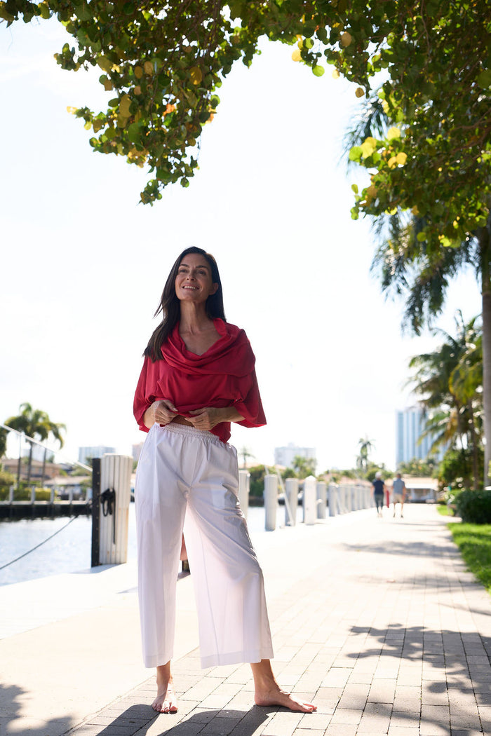 Cotton Flood Pants - White