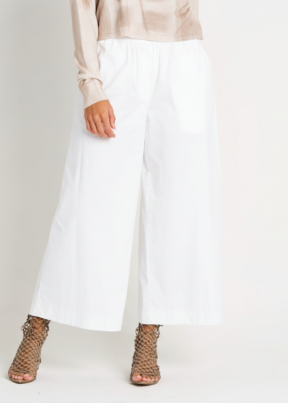 Cotton Flood Pants - White
