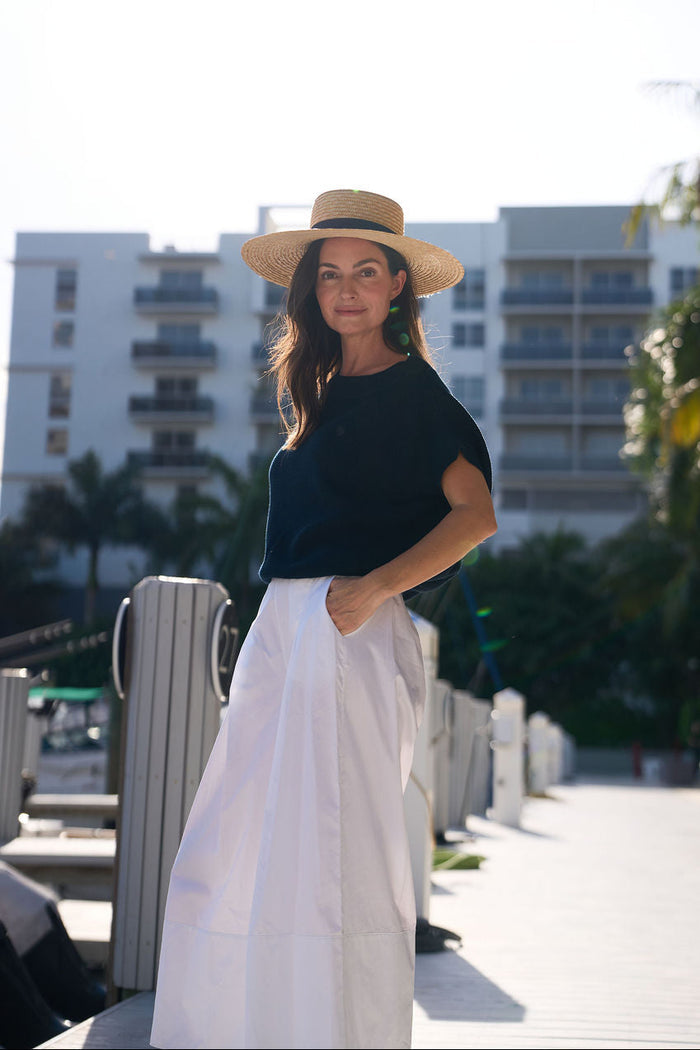 Cotton Gaucho Pants - White
