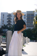 Cotton Gaucho Pants - White