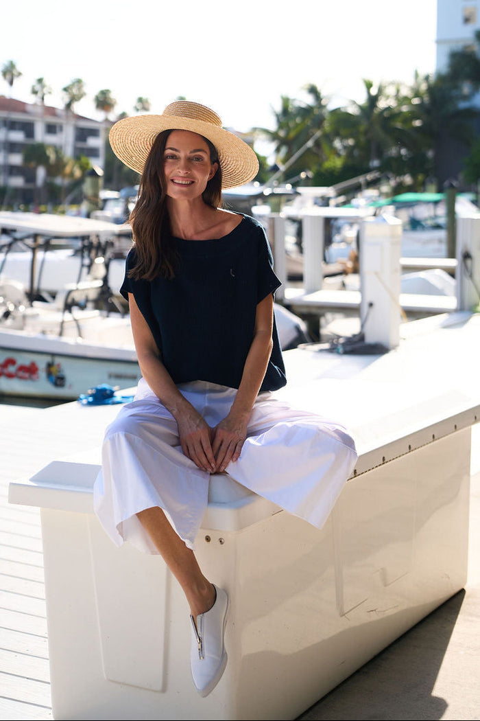 Cotton Gaucho Pants - White