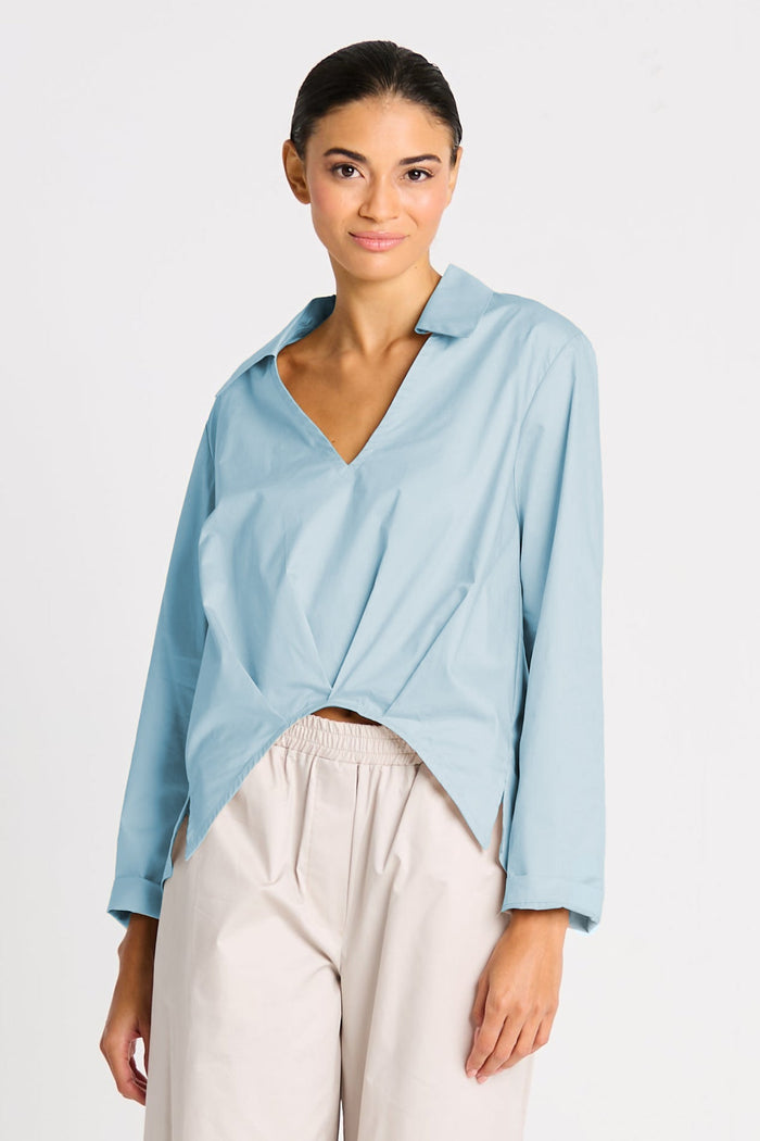 Cotton Half Moon Shirt - Cameo