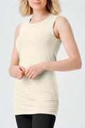 Cotton Lycra Ruche Tank - Butter