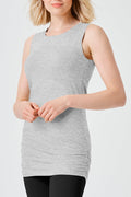 Cotton Lycra Ruche Tank - Heather