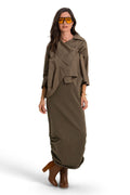 Cotton Lycra Ruched Tank Dress - Turtle