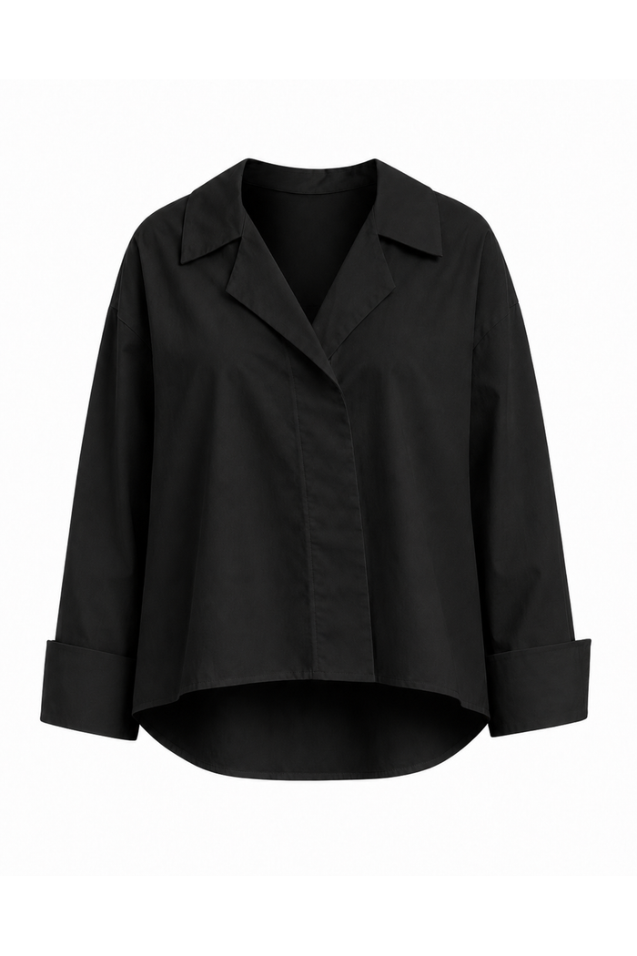 Cotton Mini Man Shirt - Black