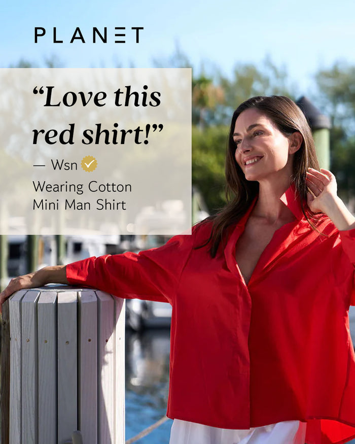 Cotton Mini Man Shirt - Cherry