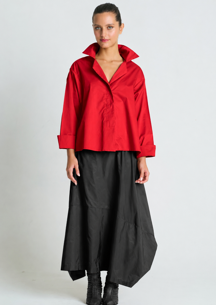 Cotton Mini Man Shirt - Cherry