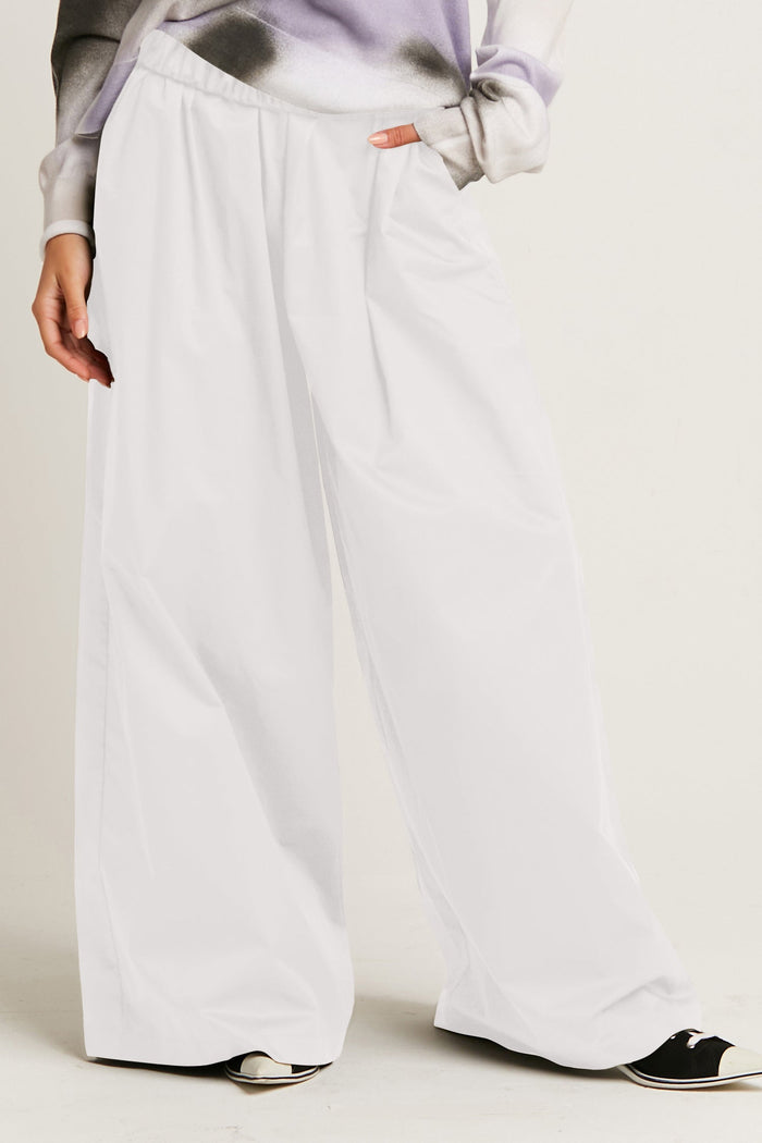 Cotton Palazzo Pants - White