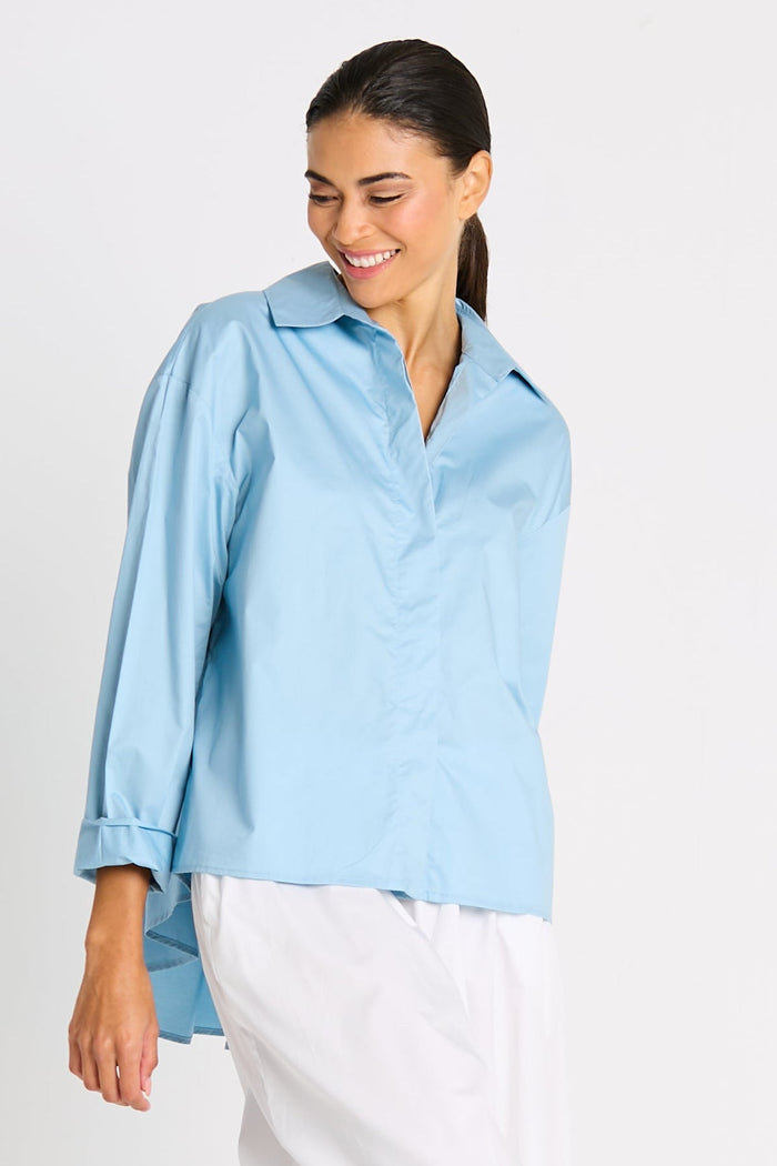 Cotton Swing Back Shirt - Cameo