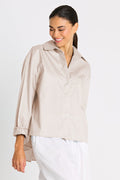 Cotton Swing Back Shirt - Putty