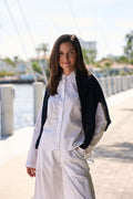 Cotton Swing Back Shirt - White