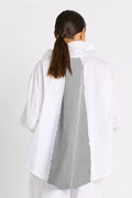 Cotton Swing Back Shirt - White/Bold Stripe