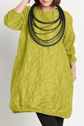 Crushed Nylon Dress - Guacamole