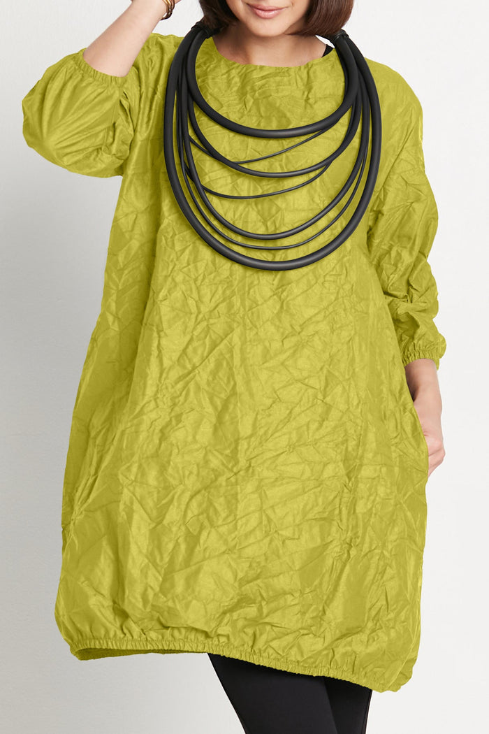 Crushed Nylon Dress - Guacamole