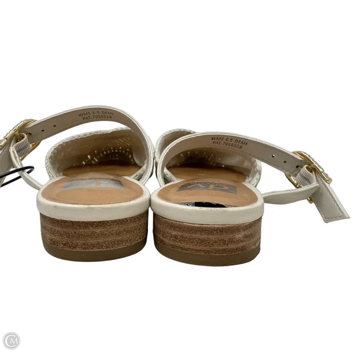 Domainica Woven Buckle Flat Mules By Dolce Vita In Cream, Size: 6.5