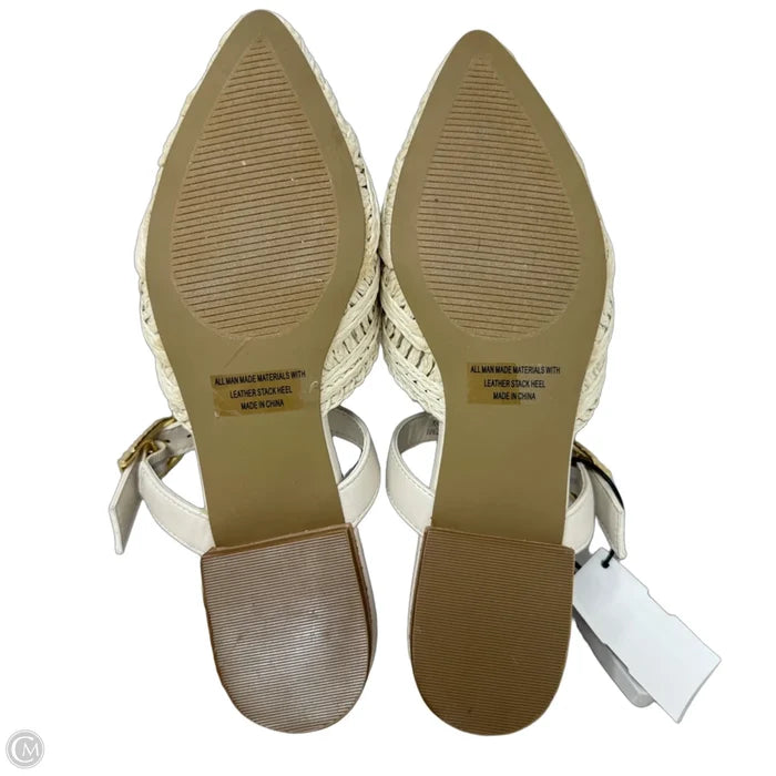 Domainica Woven Buckle Flat Mules By Dolce Vita In Cream, Size: 6.5