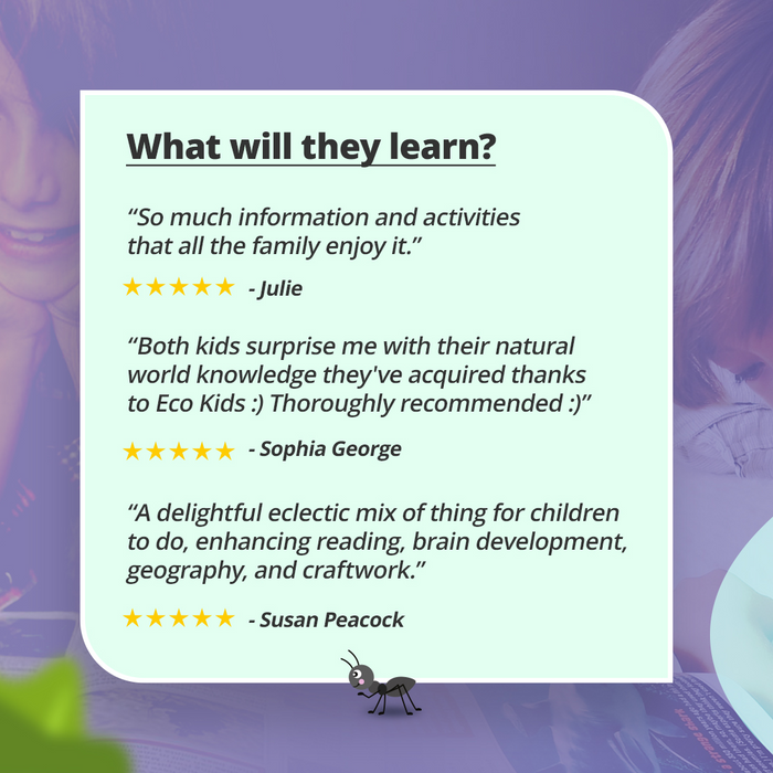 Parent testimonials about what children learn from Eco Kids Planet nature magazine