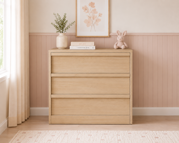 Elio Natural Oak 3-Drawer Dresser