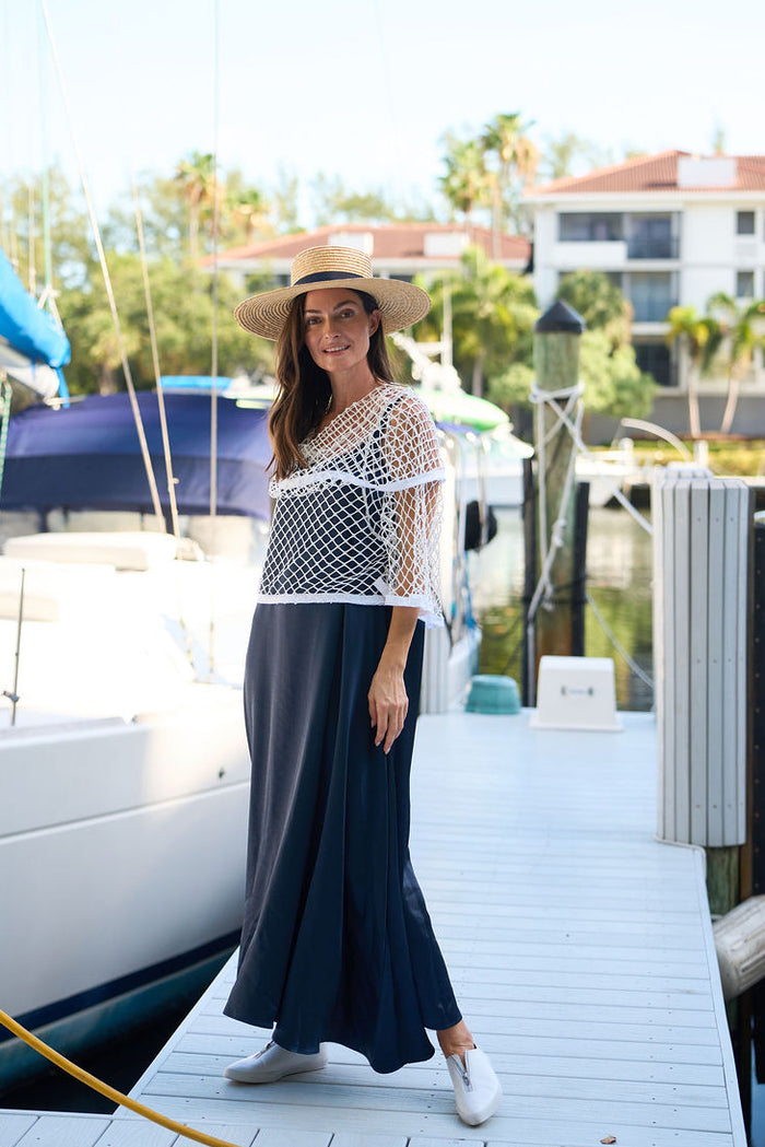Fishnet Jackie O Top - White