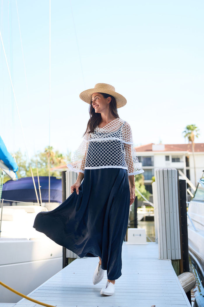 Fishnet Jackie O Top - White